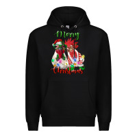 Black christmas roosters Premium Hoodie - RanaPortraitStore
