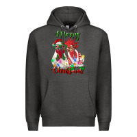 Charcoal Heather christmas roosters Premium Hoodie - RanaPortraitStore