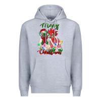 Heather Grey christmas roosters Premium Hoodie - RanaPortraitStore
