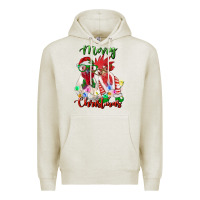 Oatmeal Heather christmas roosters Premium Hoodie - RanaPortraitStore