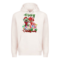 Pale Pink christmas roosters Premium Hoodie - RanaPortraitStore