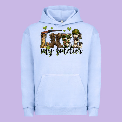 Love My Soldier Urban Hoodie Designed By Zillion Design Studio