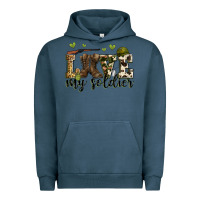 Pigment Midnight Navy love my soldier Urban Hoodie - Zillion Design Studio