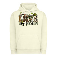 Pigment Pistachio love my soldier Urban Hoodie - Zillion Design Studio
