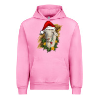 Fuchsia Pink christmas goat Urban Hoodie - RanaPortraitStore