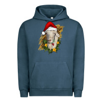 Pigment Midnight Navy christmas goat Urban Hoodie - RanaPortraitStore