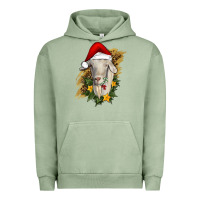 Pigment Oil Green christmas goat Urban Hoodie - RanaPortraitStore