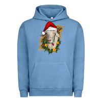 Pigment Pebble Blue christmas goat Urban Hoodie - RanaPortraitStore