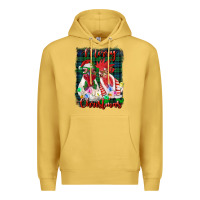 Antique Gold christmas roosters with background Premium Hoodie - RanaPortraitStore