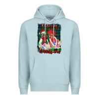 Christmas Roosters With Background Premium Hoodie | Teevron