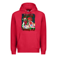Cardinal christmas roosters with background Premium Hoodie - RanaPortraitStore