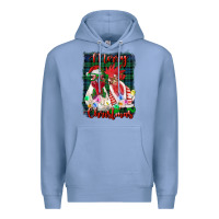 Colony Blue christmas roosters with background Premium Hoodie - RanaPortraitStore