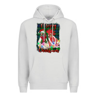 Dove Grey christmas roosters with background Premium Hoodie - RanaPortraitStore