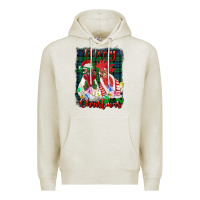 Oatmeal Heather christmas roosters with background Premium Hoodie - RanaPortraitStore