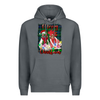 Rock christmas roosters with background Premium Hoodie - RanaPortraitStore