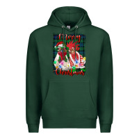 Sports Green christmas roosters with background Premium Hoodie - RanaPortraitStore
