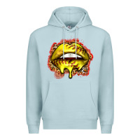 Blue Mist softball lips Premium Hoodie - Zillion Design Studio