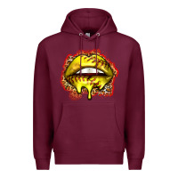 Burgundy softball lips Premium Hoodie - Zillion Design Studio