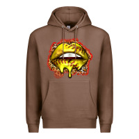 Chestnut softball lips Premium Hoodie - Zillion Design Studio