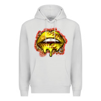 Dove Grey softball lips Premium Hoodie - Zillion Design Studio