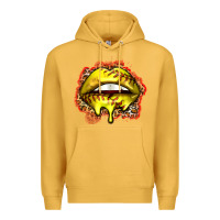 Mustard softball lips Premium Hoodie - Zillion Design Studio