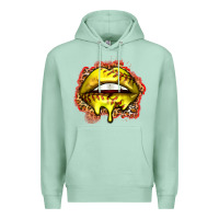 Seafoam softball lips Premium Hoodie - Zillion Design Studio