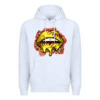 White softball lips Premium Hoodie - Zillion Design Studio