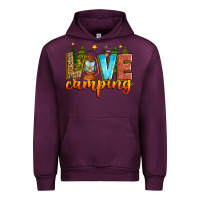 Mauve Wine love camping Urban Hoodie - Zillion Design Studio