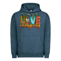 Pigment Midnight Navy love camping Urban Hoodie - Zillion Design Studio