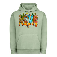 Pigment Oil Green love camping Urban Hoodie - Zillion Design Studio