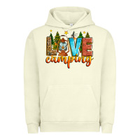 Pigment Pistachio love camping Urban Hoodie - Zillion Design Studio