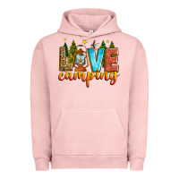 Pigment Salmon love camping Urban Hoodie - Zillion Design Studio