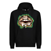 Black soccer lips Premium Hoodie - Zillion Design Studio