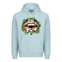 Blue Mist soccer lips Premium Hoodie - Zillion Design Studio