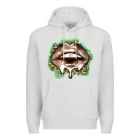 Dove Grey soccer lips Premium Hoodie - Zillion Design Studio