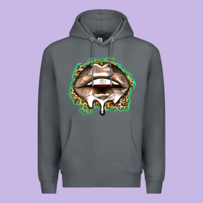 Soccer Lips Premium Hoodie Designed By Zillion Design Studio