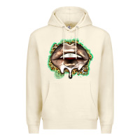 Sandshell soccer lips Premium Hoodie - Zillion Design Studio