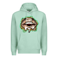 Seafoam soccer lips Premium Hoodie - Zillion Design Studio