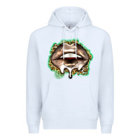 White soccer lips Premium Hoodie - Zillion Design Studio
