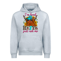 Heather Grey i'm head heffa just ask me Urban Hoodie - Zillion Design Studio