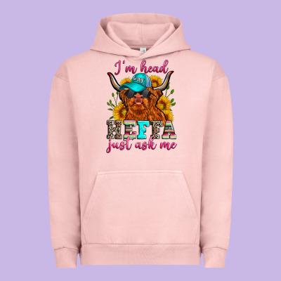 I'm Head Heffa Just Ask Me Urban Hoodie Designed By Zillion Design Studio