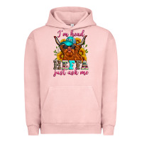 Pigment Salmon i'm head heffa just ask me Urban Hoodie - Zillion Design Studio