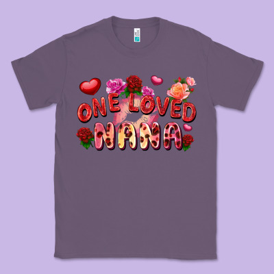 One Loved Nana Classic Tee Designed By Fadigitalartstudio
