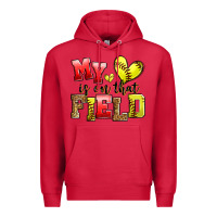 Cardinal my heart is on that field softball Premium Hoodie - Zillion Design Studio