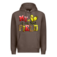 Coffee my heart is on that field softball Premium Hoodie - Zillion Design Studio
