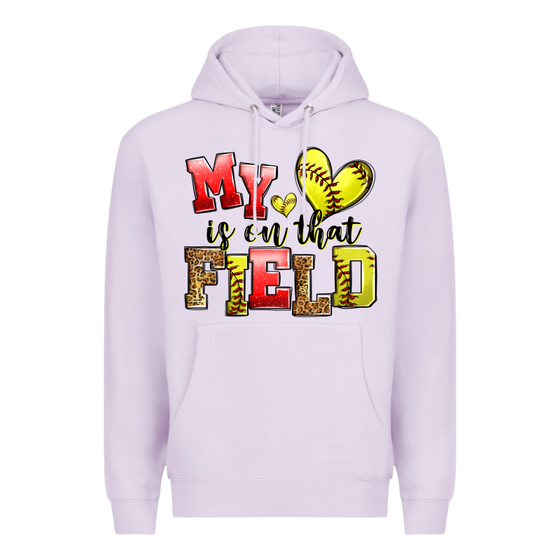 My Heart Is On That Field Softball Premium Hoodie by Zillion Design Studio | Teevron