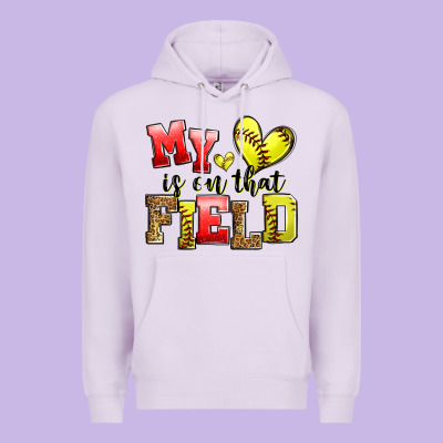 My Heart Is On That Field Softball Premium Hoodie Designed By Zillion Design Studio
