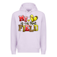 Lilac my heart is on that field softball Premium Hoodie - Zillion Design Studio