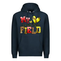 Navy my heart is on that field softball Premium Hoodie - Zillion Design Studio