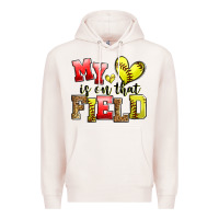 Pale Pink my heart is on that field softball Premium Hoodie - Zillion Design Studio